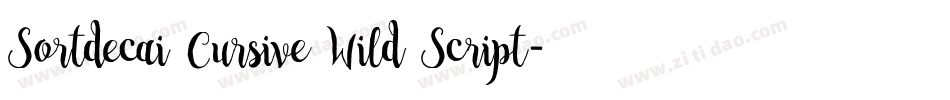 Sortdecai Cursive Wild Script字体转换